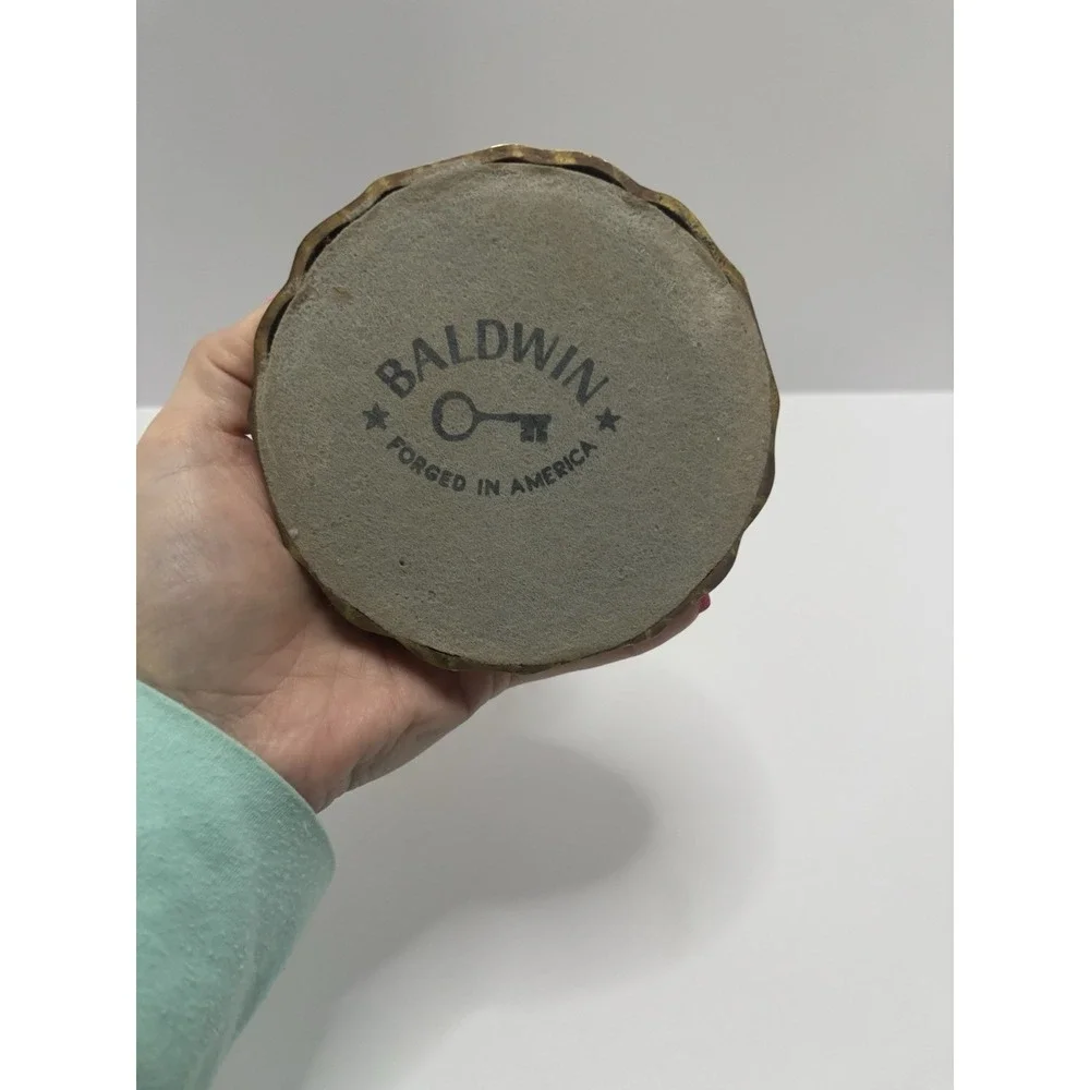 Vintage Baldwin Brass Candle Holder Heavy‎ Solid Base 8.5
